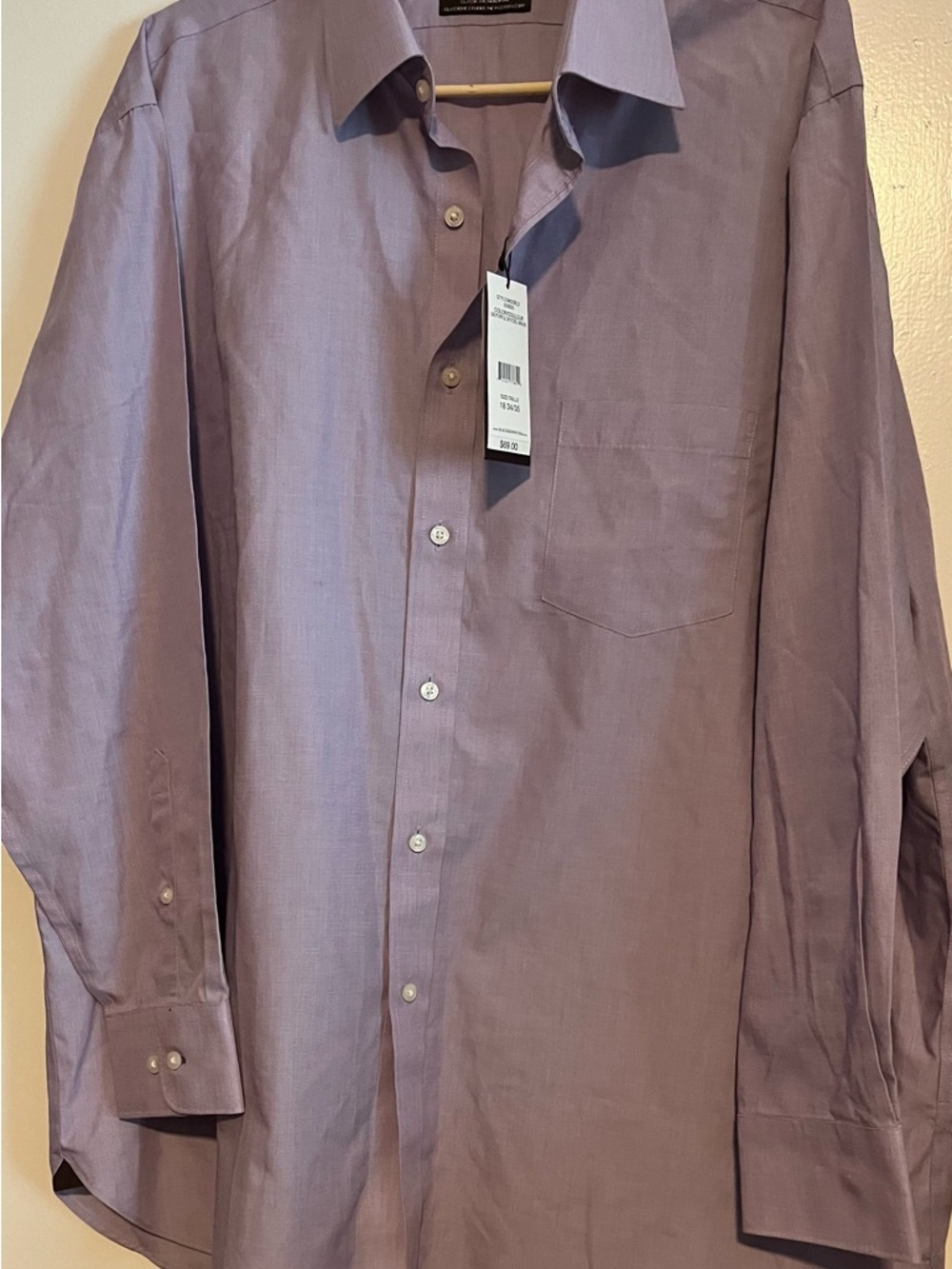 Black Label Men's Light Purple Dress Shirt